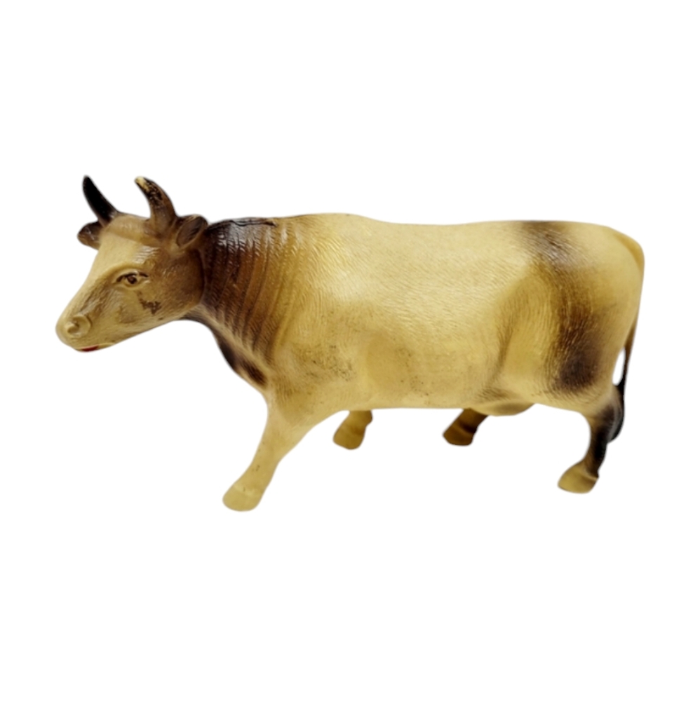 Vintage USA Dupont Viscoloid Company Celluloid Hollow Plastic Cow 1901-1930s  4"